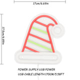 TONGER® Christmas Santa Claus Hat  Wall LED Neon Sign Light