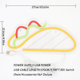 TONGER® Taco Wall LED Neon Sign Light
