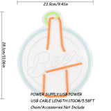 TONGER® Circle With Beer Bottle Wall LED Neon Sign Light
