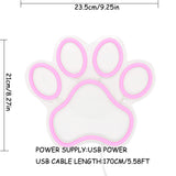 TONGER® Cat Paw Wall LED Neon Sign Light