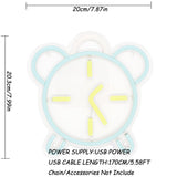 TONGER® Clock Wall LED Neon Sign Light