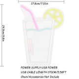 TONGER® Juice Cokatails With Lemon Wall LED Neon Sign Light