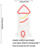 TONGER® Rocket Wall LED Neon Sign Light