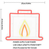 TONGER® Fireplace Wall LED Neon Sign Light