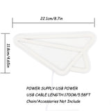 TONGER® Paper Plane Wall LED Neon Sign Light