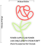 TONGER® Rose Flower Wall LED Neon Sign Light