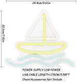 TONGER® Boat In Sea Wall LED Neon Sign Light