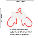 TONGER® Gloves Wall LED Neon Sign Light