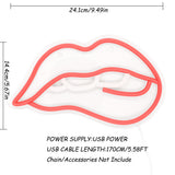 TONGER® Sexy Lips Wall LED Neon Sign Light