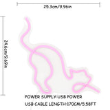 TONGER® Chasing Mouse Cat Wall LED Neon Sign Light