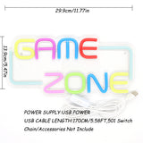 TONGER® Game Zone Wall LED Neon Sign Light