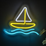 TONGER® Boat In Sea Wall LED Neon Sign Light