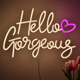 TONGER® Hello Gorgeous Wall LED Neon Sign Light