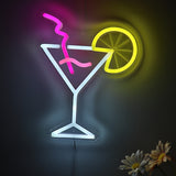 TONGER® Cocktail Glass Wall LED Neon Sign Light
