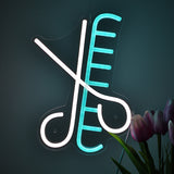 TONGER® Scissor Comb Wall LED Neon Sign Light