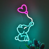 TONGER® Cute Elephant Wall LED Neon Sign Light