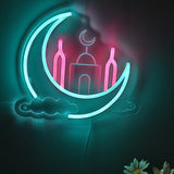 TONGER® Moon For Ramadan Wall LED Neon Sign Light