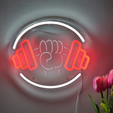 TONGER® GYM Dumbbell With Hand Wall LED Neon Sign Light