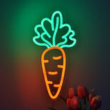 TONGER® Carrot Wall LED Neon Sign Light