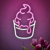 TONGER® Melting Ice Cream Cupcake Wall LED Neon Sign Light