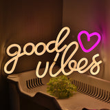 TONGER® Good Vibes Wall LED Neon Sign Light