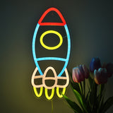TONGER® Rocket Wall LED Neon Sign Light