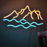 TONGER® Waves at Dusk Sunset & Ocean Wall LED Neon Sign Light