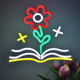 TONGER® Flower Book Wall LED Neon Sign Light