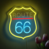 TONGER® Route 66 Wall LED Neon Sign Light
