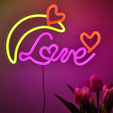 TONGER® Love With Moon Wall LED Neon Sign Light