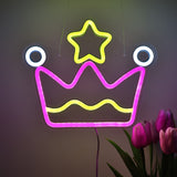 TONGER® Crown Wall LED Neon Sign Light