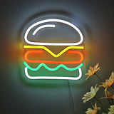 TONGER® Hamburger Wall LED Neon Sign Light