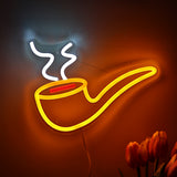 TONGER® Classic Smoking Pipe Tobacco Pipe Wall LED Neon Sign Light