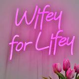 TONGER® Wifey for lifey Wall LED Neon Sign Light