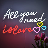TONGER® All you need is love Wall LED Neon Sign Light