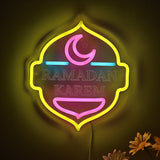TONGER® Ramadan Karem With Moon Wall LED Neon Sign Light
