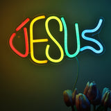 TONGER® JESUS Fish Wall LED Neon Sign Light