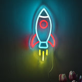 TONGER® Rocket Wall LED Neon Sign Light