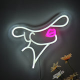 TONGER® Girl Wear Hat Art Wall LED Neon Sign Light