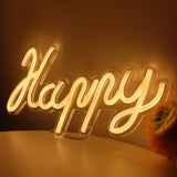 TONGER® Happy Wall LED Neon Sign Light