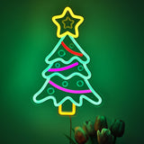 TONGER® Christmas Tree With Star Wall LED Neon Sign Light