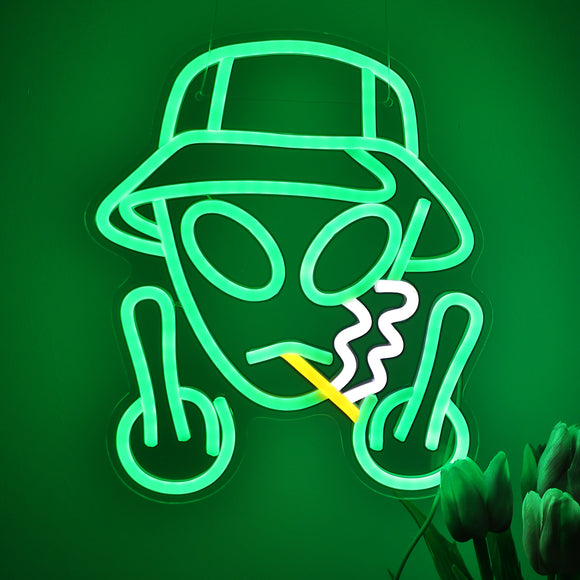 TONGER® Smoking Alien Wall LED Neon Sign Light