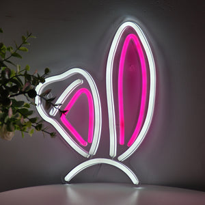 TONGER® Rabbit Ears Wall LED Neon Sign Light