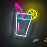 TONGER® Juice Cokatails With Lemon Wall LED Neon Sign Light