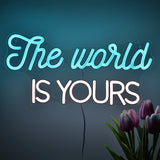 TONGER® The World is yours Wall LED Neon Sign Light