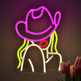 TONGER® Cowgirl Wall LED Neon Sign Light