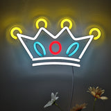 TONGER® Crown With Diamond Wall LED Neon Sign Light