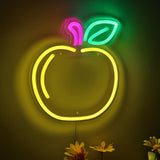 TONGER® Golden Apple Wall LED Neon Sign Light