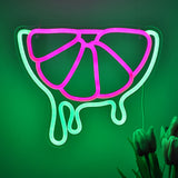 TONGER® Orange Slice Juice Wall LED Neon Sign Light