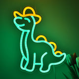 TONGER® Cowboy Dinosaur Wall LED Neon Sign Light